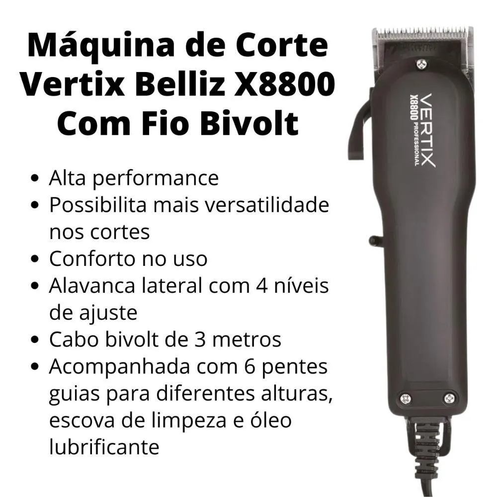 Belliz Vertix Maquina Corte X8800 C/fio Bivolt