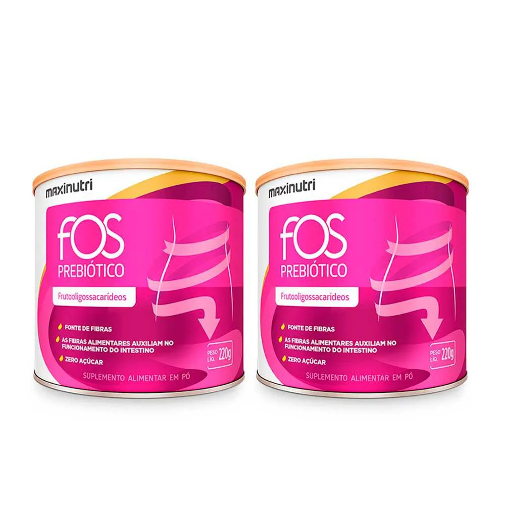 Kit 2 Fos Prebióticos Fibra Reguladora Intestinal 220g Maxinutri