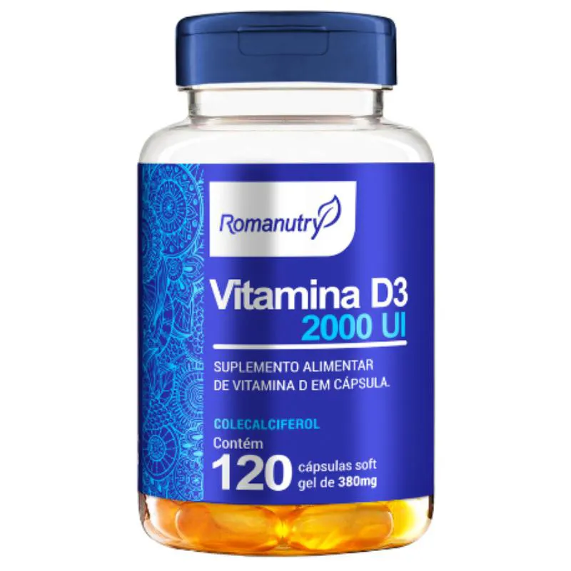 Vitamina D3 380mg 120 cápsula – Romanutry