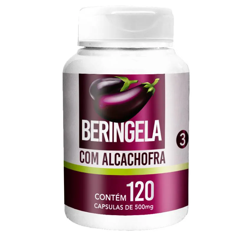 Beringela com Alcachofra 500mg 120 cápsula – Natuvite