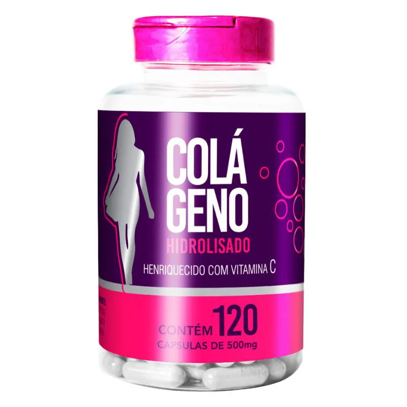 Colágeno Hidrolisado com Vit C 500mg 120 cápsula – Natuvite
