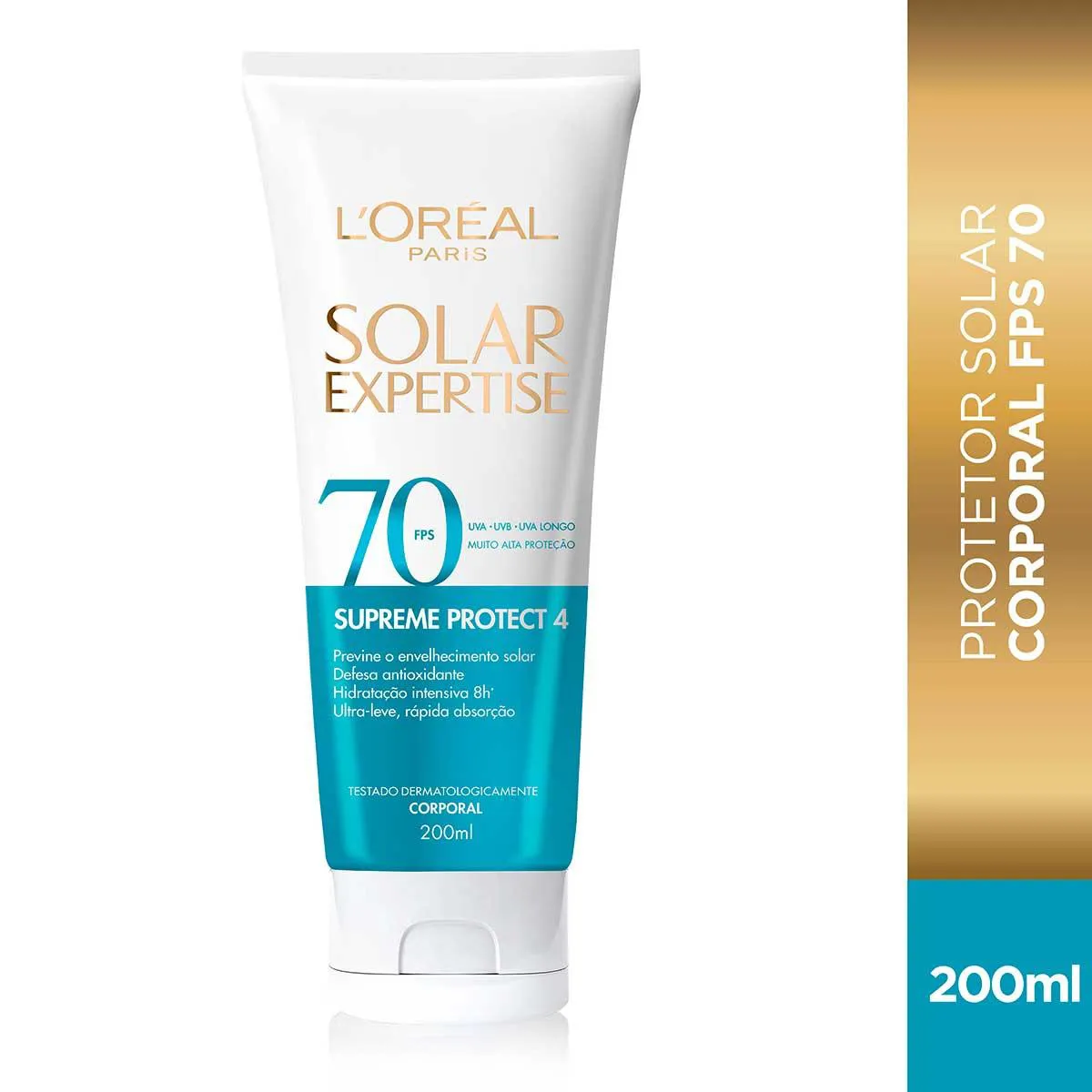 Protetor Solar Corporal FPS 70 L'Oreal Solar Expertise Supreme Máxima Proteção Solar Corporal 200ml