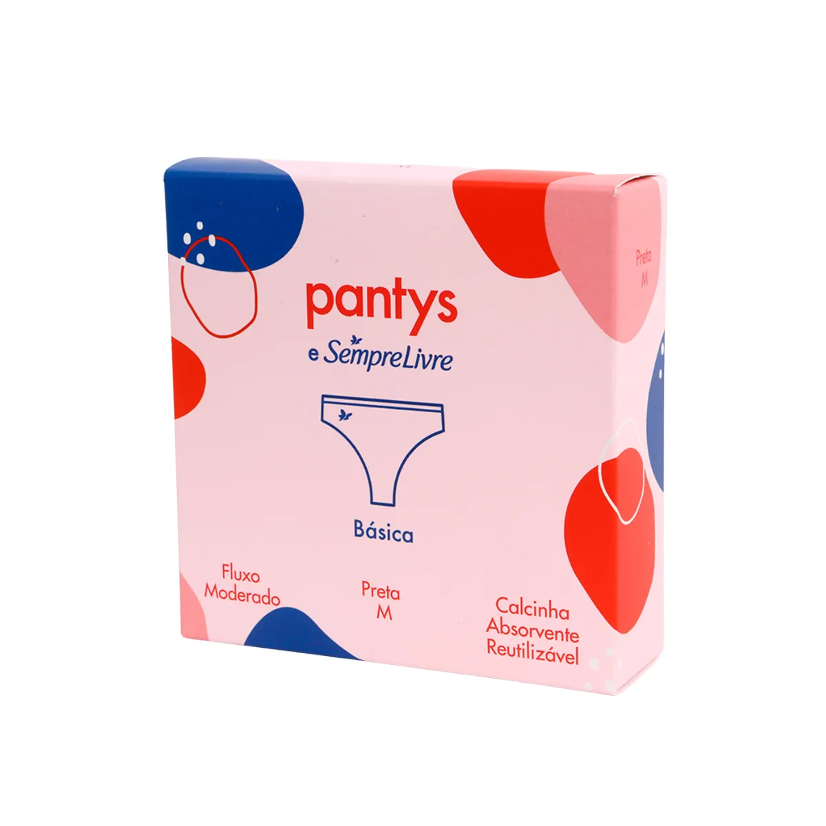 Calcinha Absorvente Menstrual Lavável Pantys e Sempre Livre Tamanho P Cor Preta