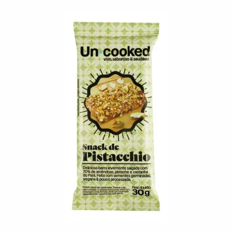 Kit 2x: Snack de Pistacchio S/glúten Vegano Uncooked 30g