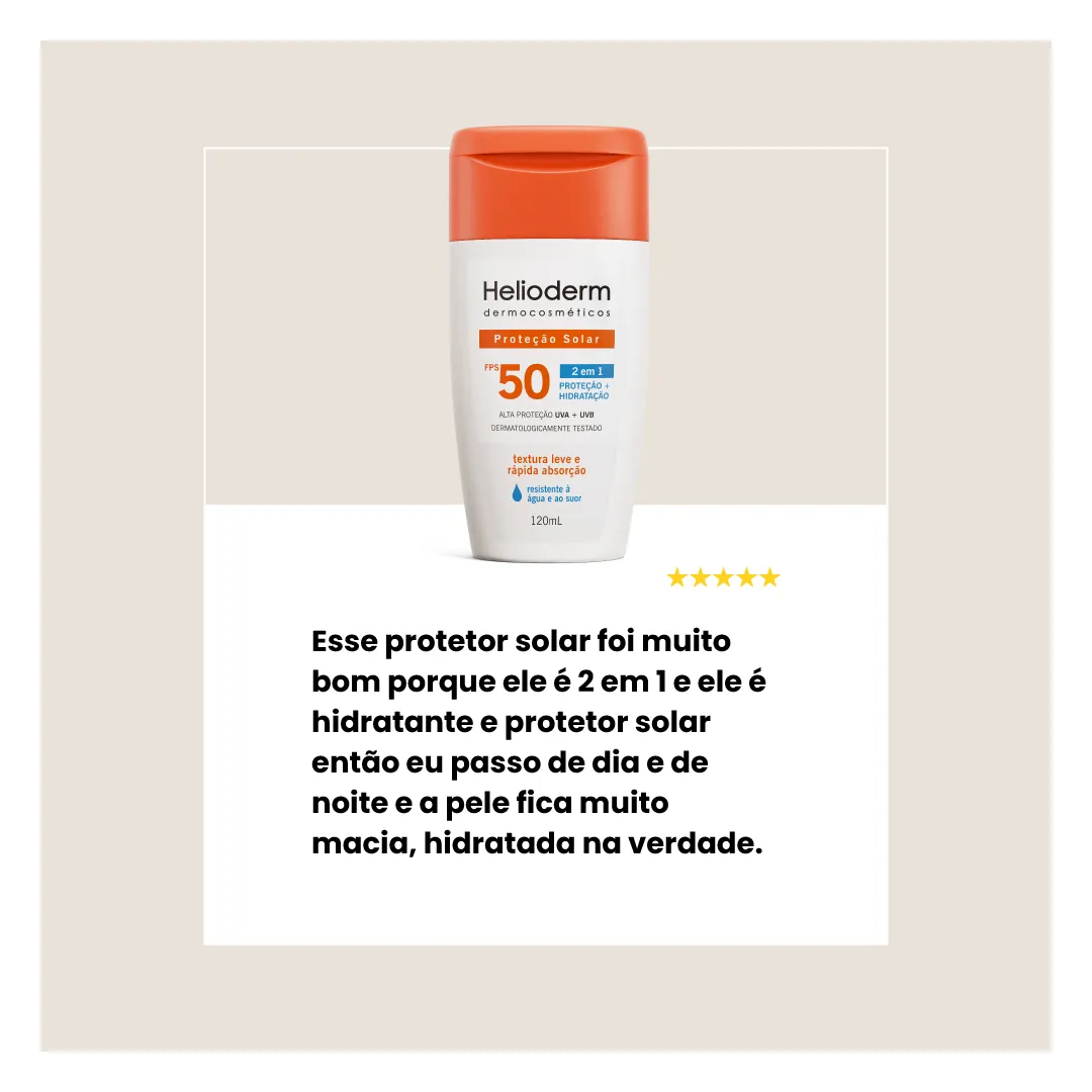 Kit Helioderm Suncare Protetor Solar Corporal FPS 50 com 200ml + 120ml