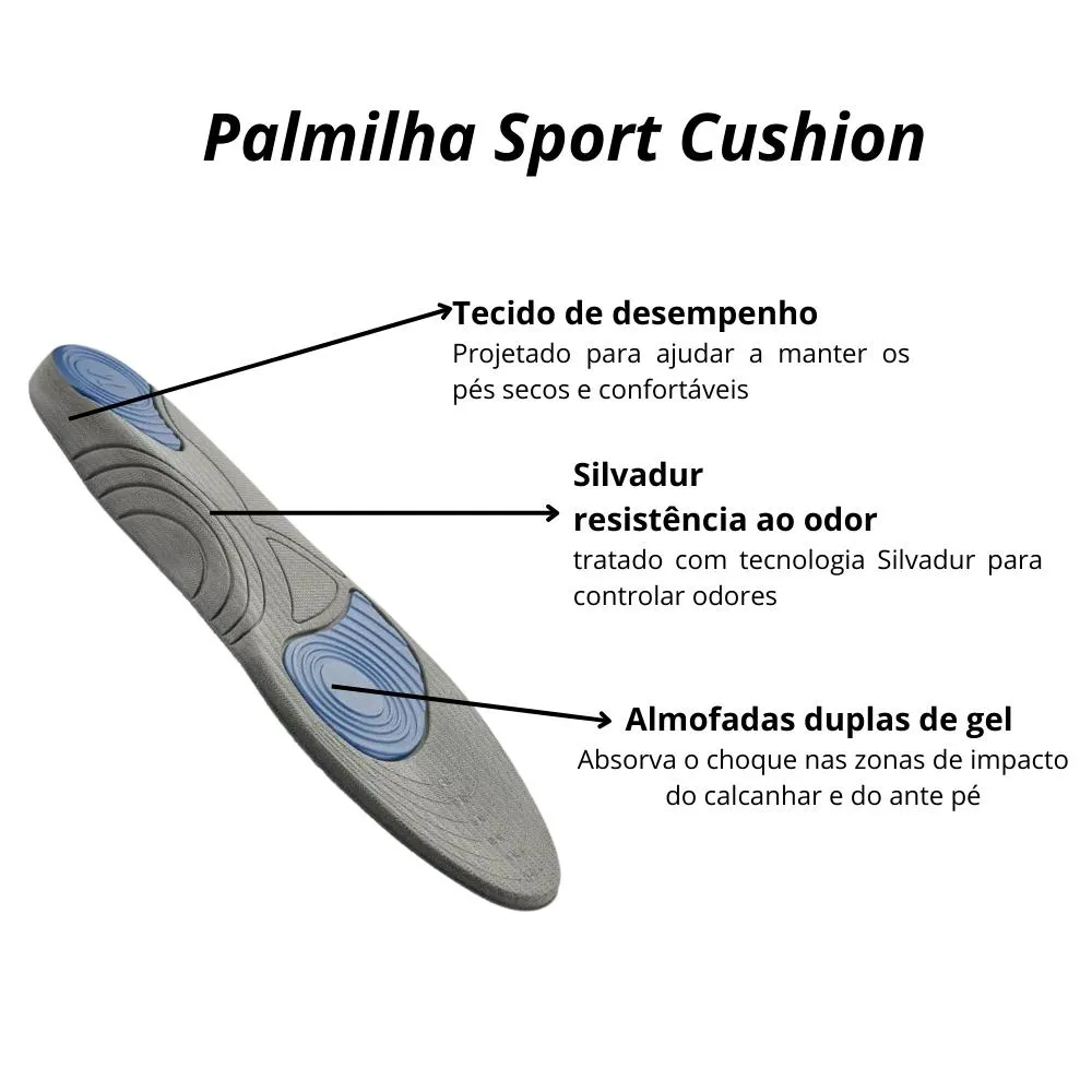 Palmilha Sofcomfort Sport Masculino 39 a 44 Chantal