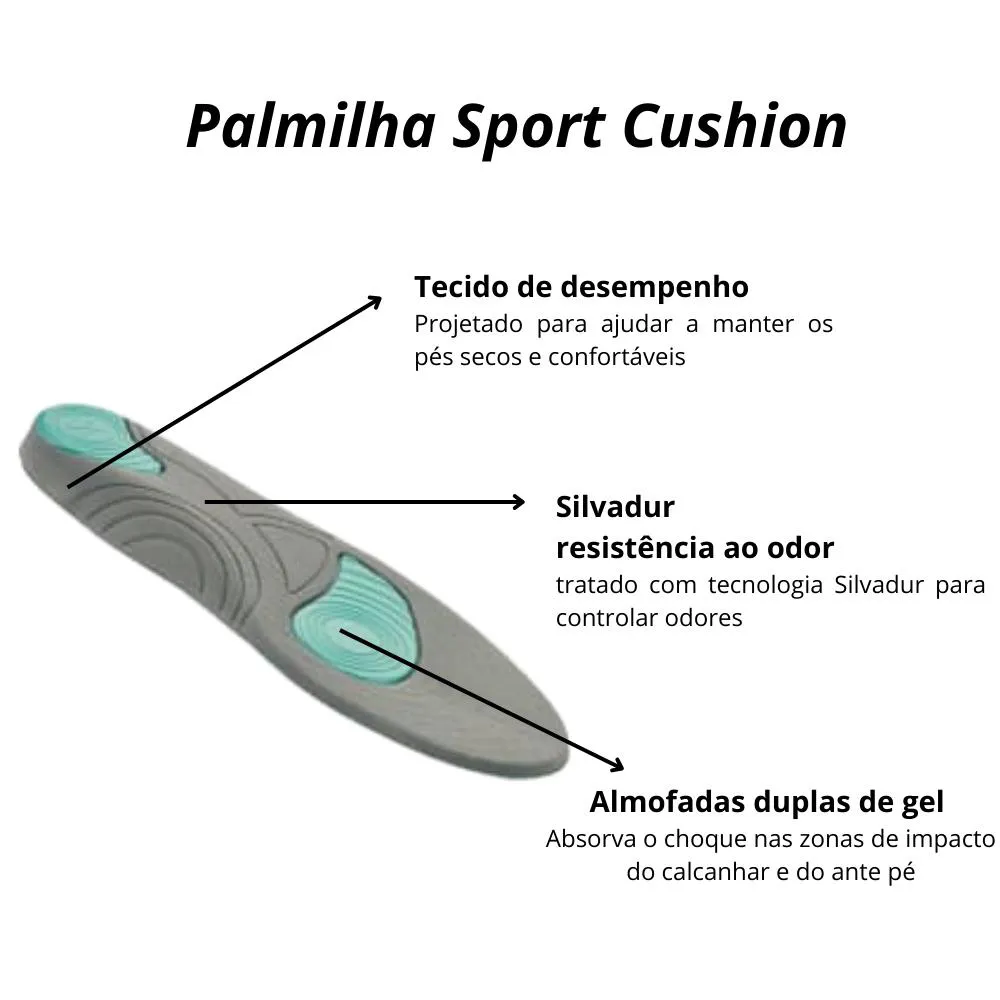 Palmilha Sofcomfort Sport Feminino 34 a 41 Chantal