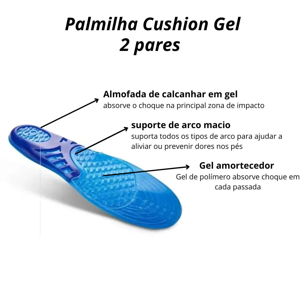 Palmilha Sofcomfort Cushioning Gel (2 Pares) Masculino 39 a 44 Chantal