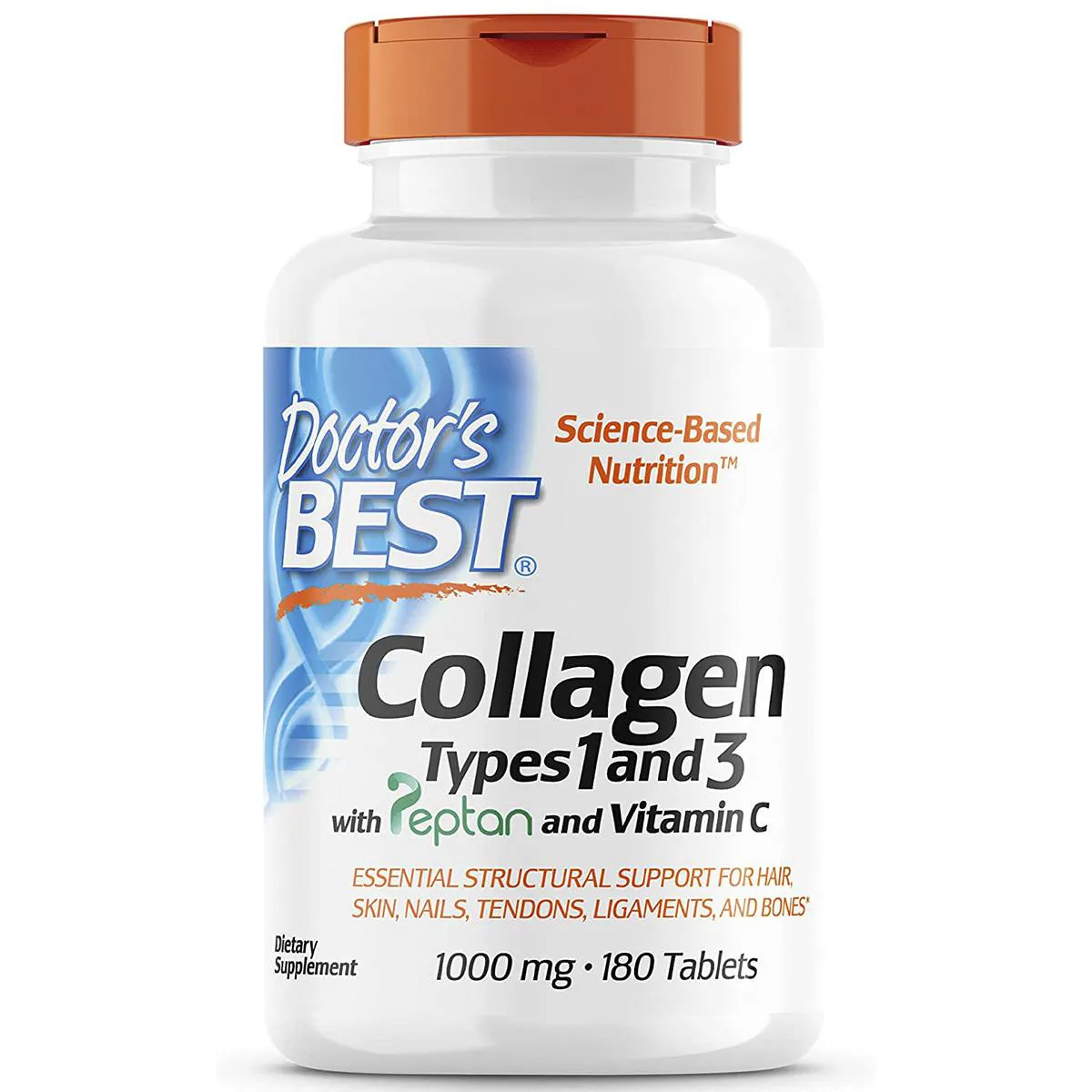 Colágeno Tipo 1 e 3 Peptan Vit C 180 Comp Doctors Best