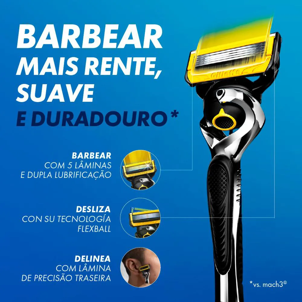 Carga para Aparelho de Barbear Gillette Fusion Proshield 2 unidades