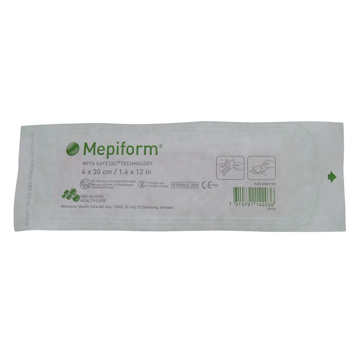 Curativo Mepiform 4 x 30cm Silicone Molnlycke