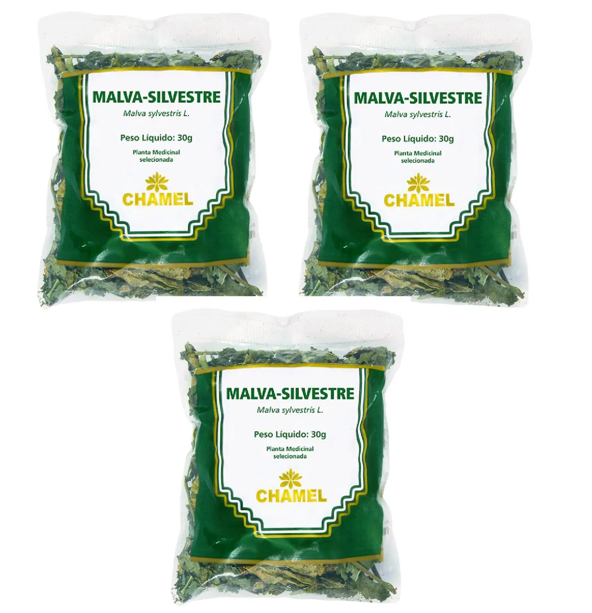 Kit 03 Pacote de Chá Malva Silvestre 30g - Chamel