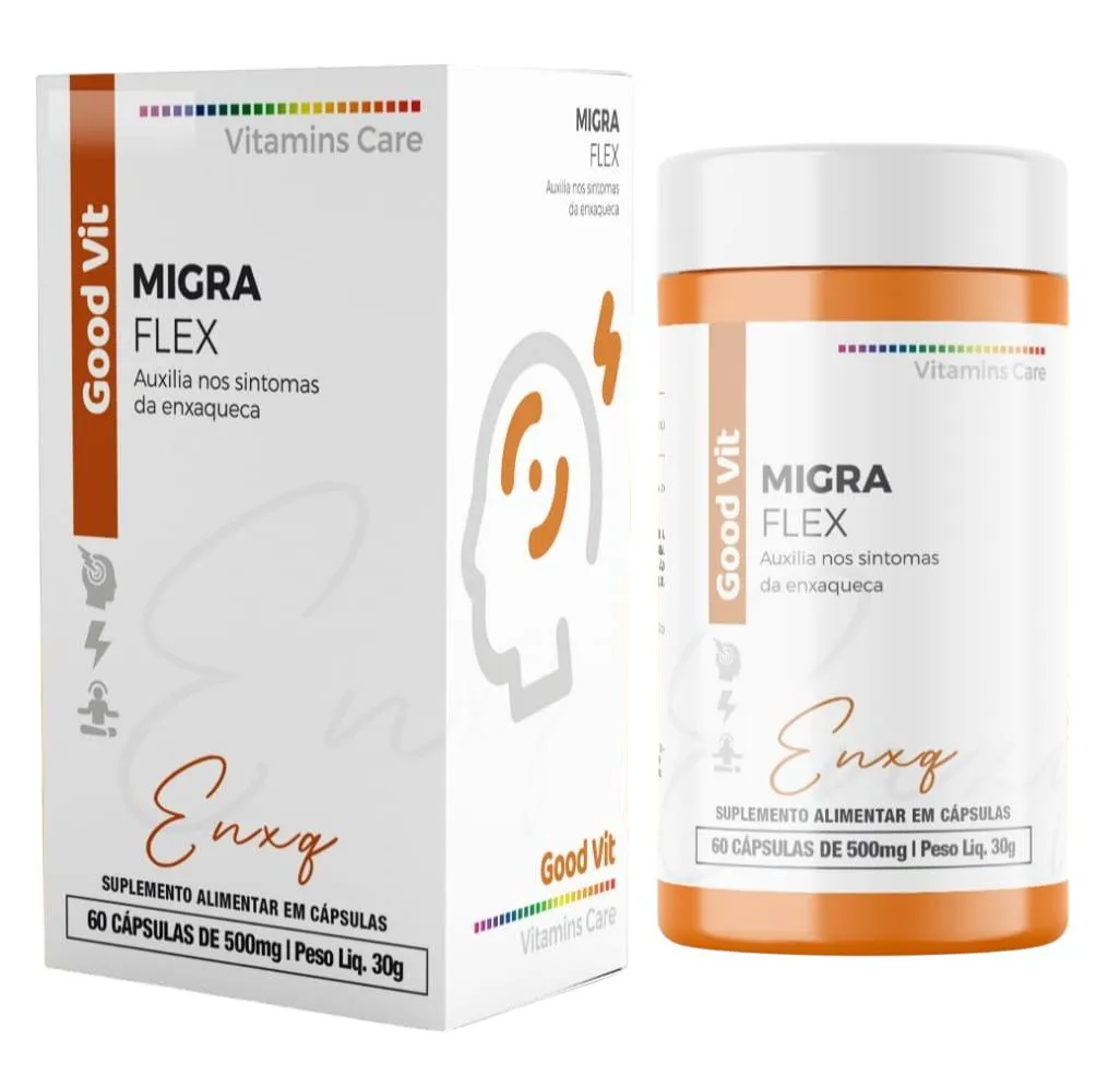 Migra Flex Suplemento Good Vit 60 Cps - Enxaqueca
