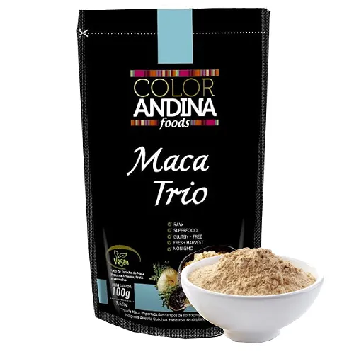 Trio de Maca Peruana (preta, Vermelha E Amarela) Color Andina Food , 100g