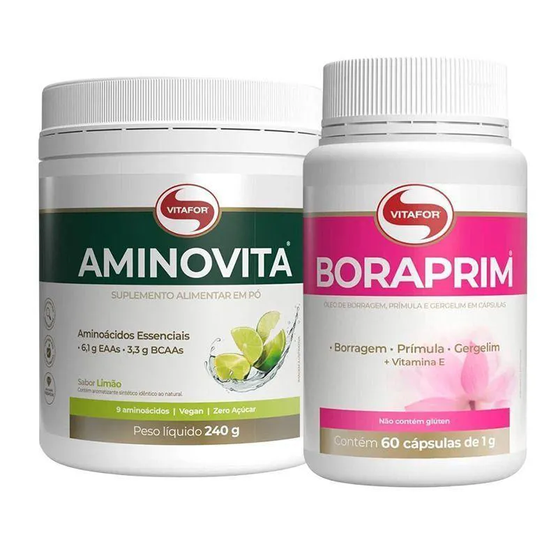 KIT AMINOVITA + BORAPRIM VITAFOR 60 CáPSULAS