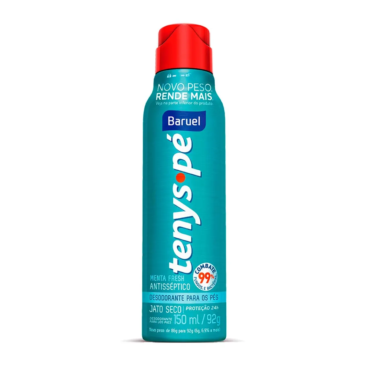 Talco Pes Tenys Pe Baruel Aerossol 150ml Canforado - 12un