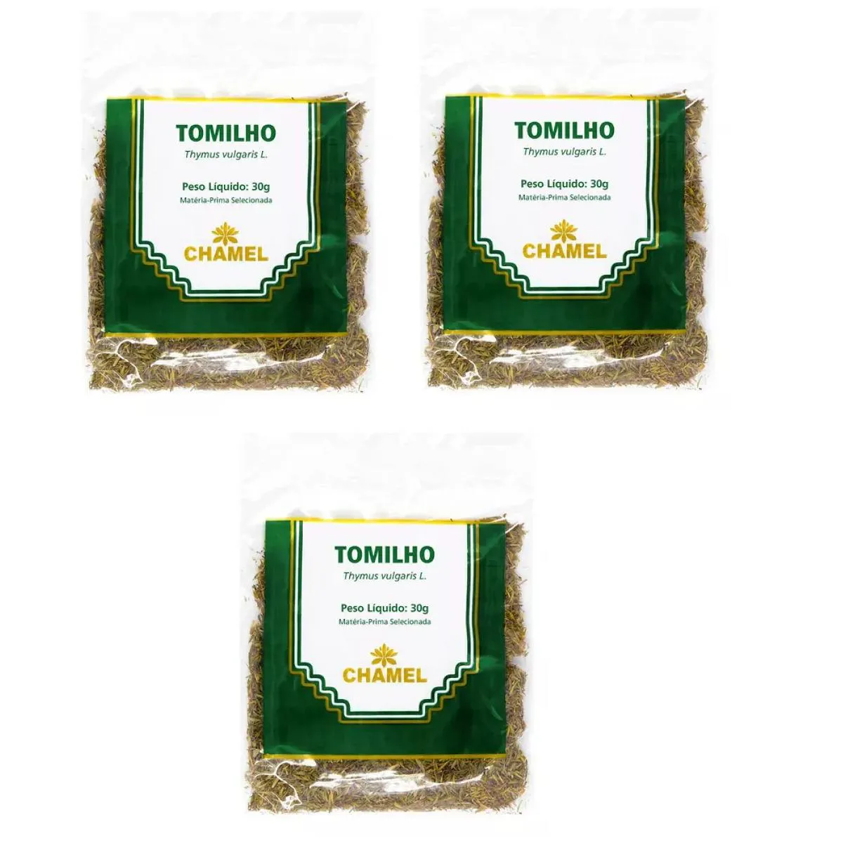 Kit 03 Pacote de Chá de Tomilho 30g - Chamel