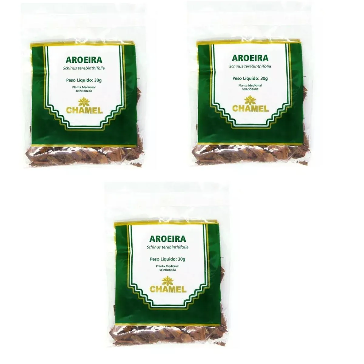 Kit 03 Pacote de Chá de Aroeira 30g - Chamel