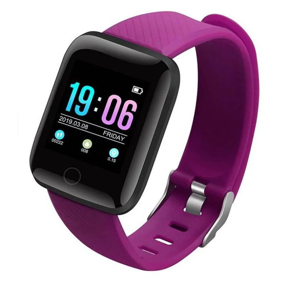 Relogio Inteligente Smartwatch D13 Roxo Pedometro Multi - Esportes Km Kcal Fc Pa - Smart Bracelet