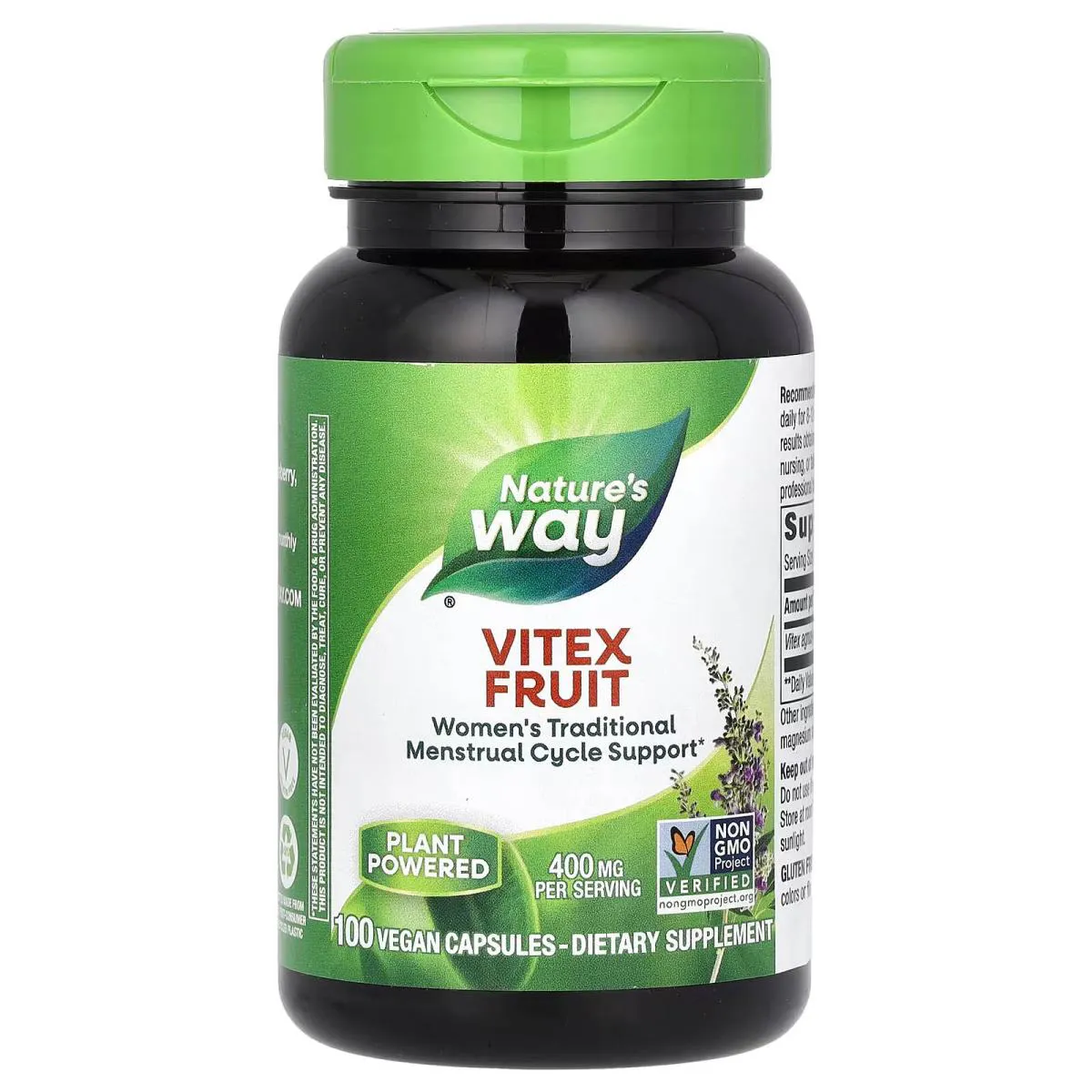 Vitex Fruit 400mg 100 Capsulas Veganas - Nature's Way