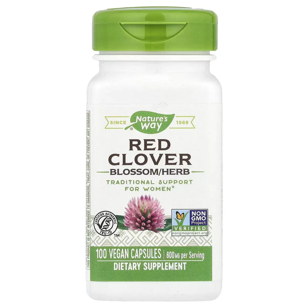 Trevo Vermelho 800mg 100 Cápsulas Veganas (400 Mg Por Cápsula) - Nature's Way
