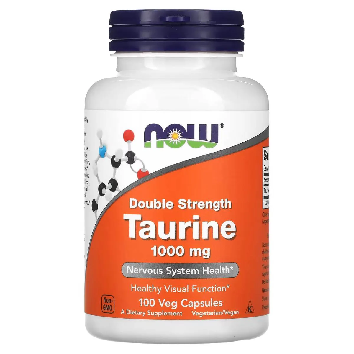 Taurina 1000mg 100 Capsulas Veganas - Now Foods