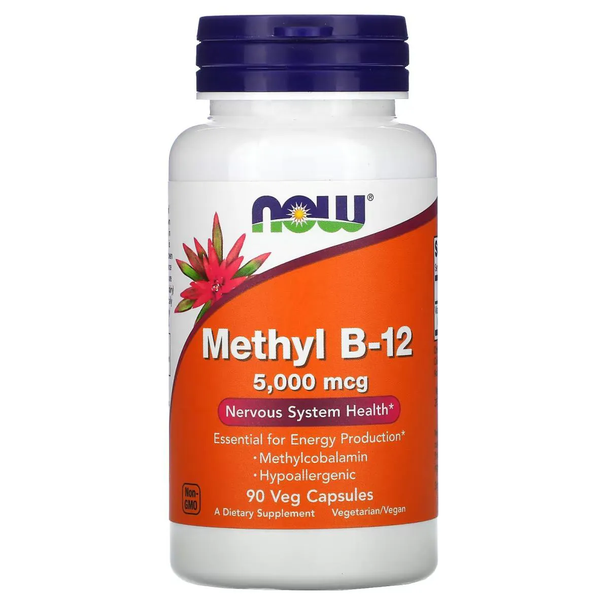 Metil B12 5000mcg 90 Capsulas Veganas - Now Foods