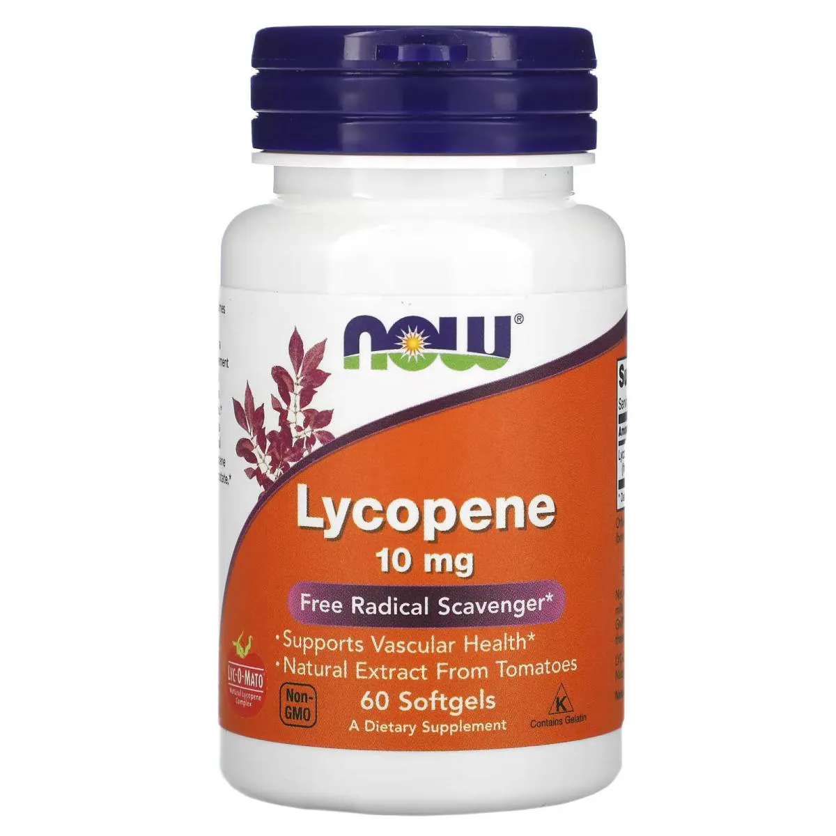 Licopeno 10mg 60 Softgels - Now Foods