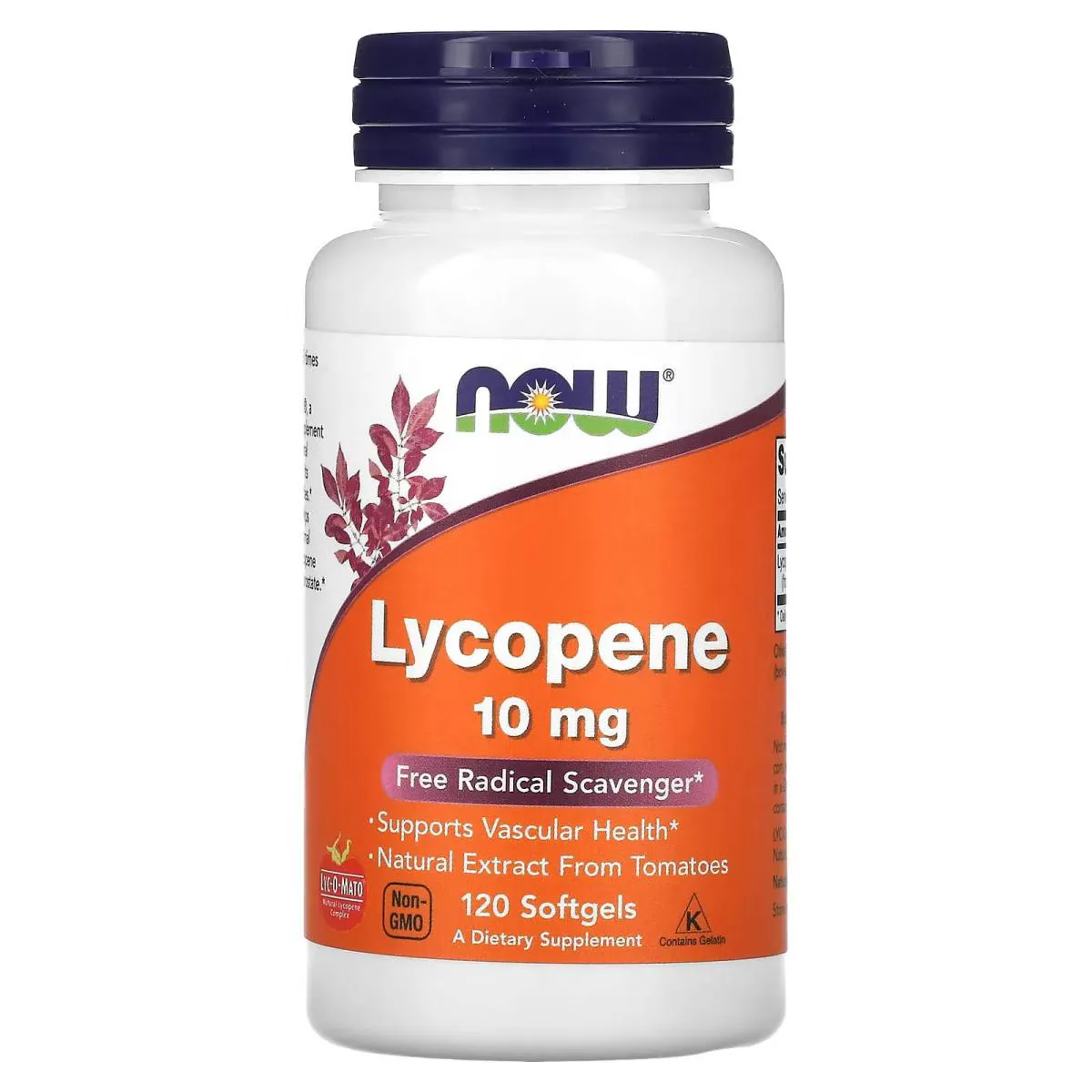 Licopeno 10mg 120 Softgels - Now Foods