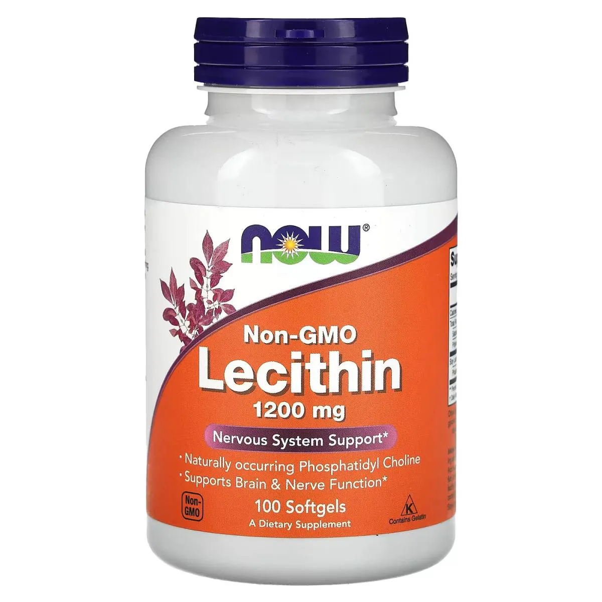Lecitina 1200mg 100 Softgels - Now Foods