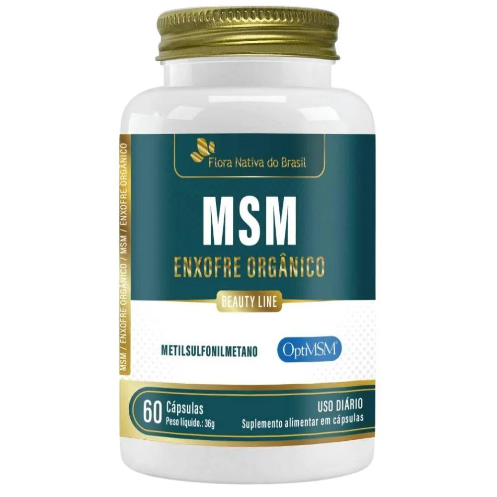 Msm Enxofre Orgânico 500mg 60 cápsulas - Flora Nativa