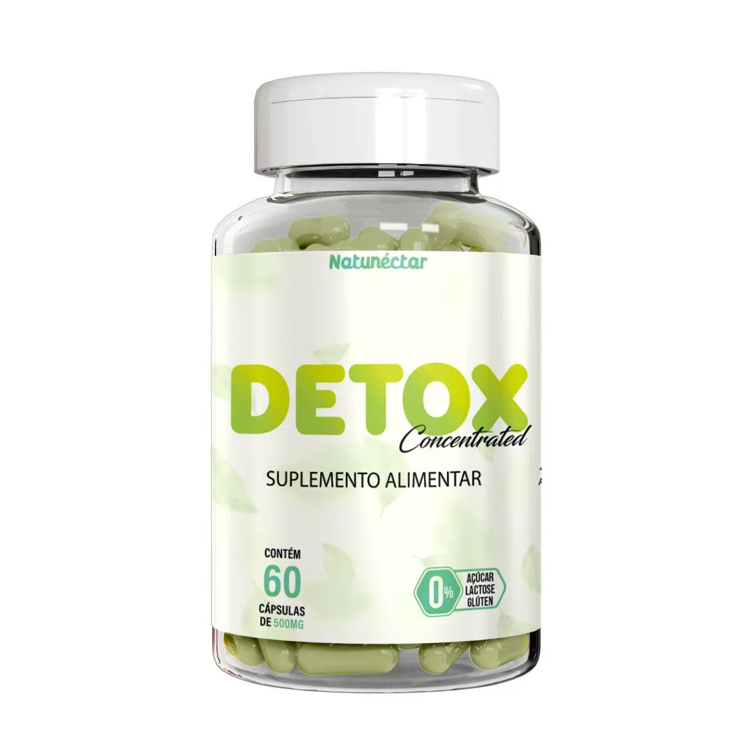 Detox Concentrated Suplemento Alimentar Natunectar 500mg - 60 Cápsulas