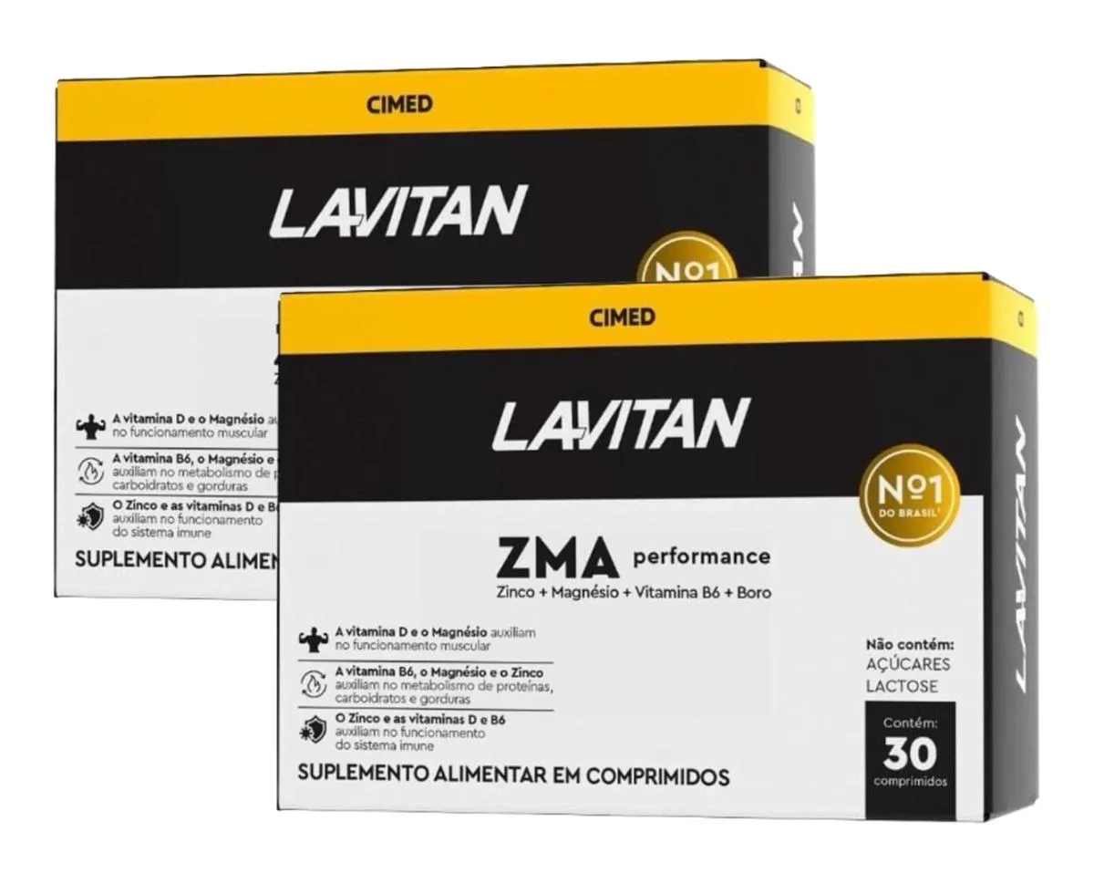 Suplemento Lavitan Zma Performance com 30 cápsulas - Kit 2 - Cimed