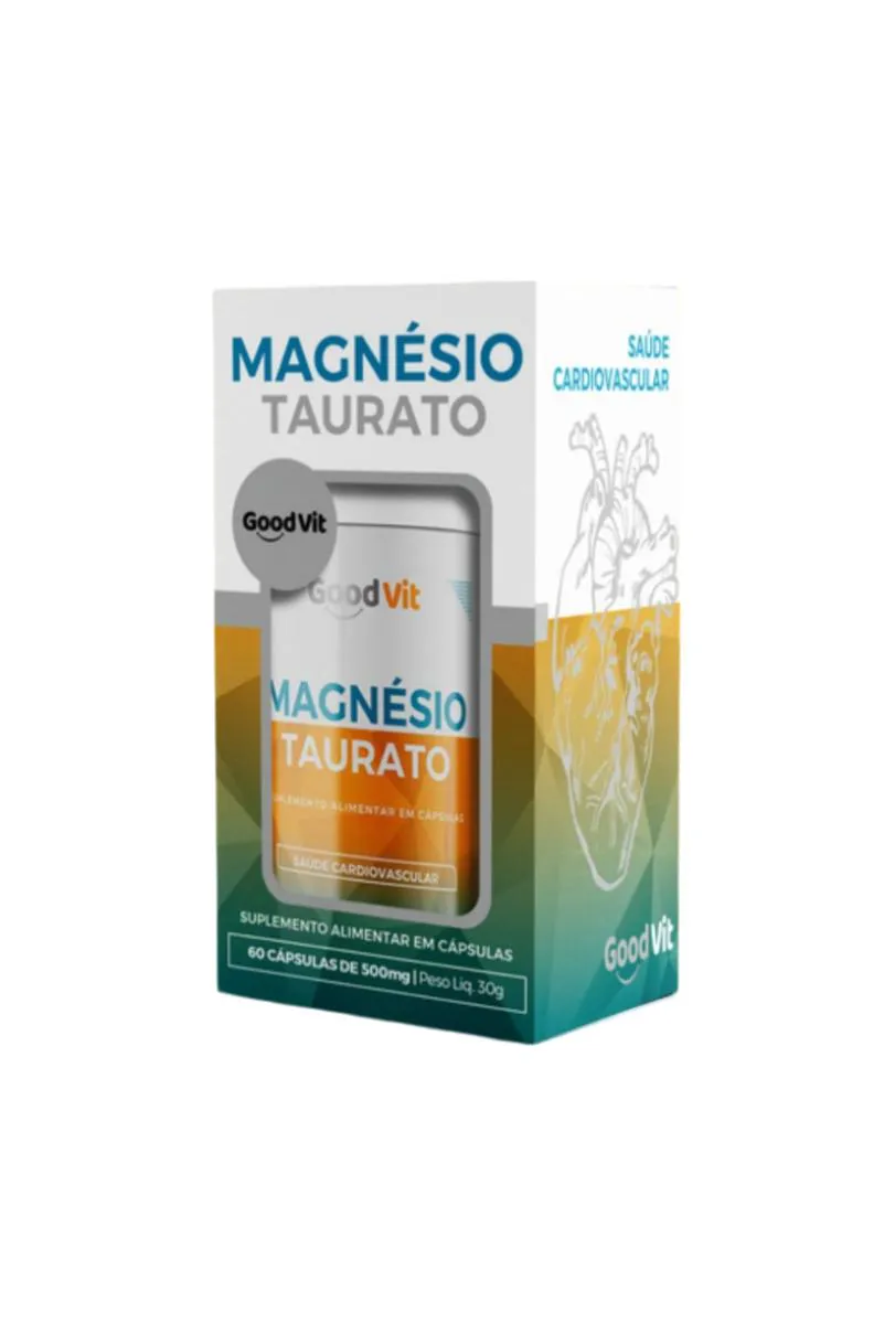 Magnésio Taurato Good Vit 60 Cápsulas de 500 Mg Magnésio Taurina