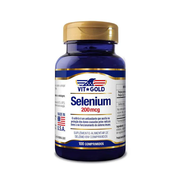 Selênio 200mcg Vitgold 100 Comprimidos