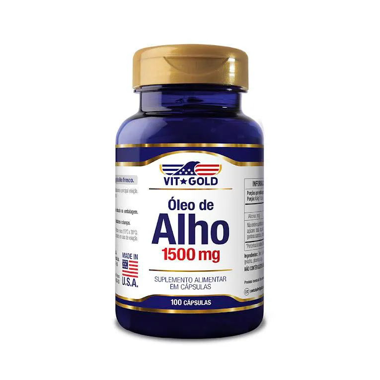 Óleo de Alho 1500 mg Vitgold 100 Cápsulas