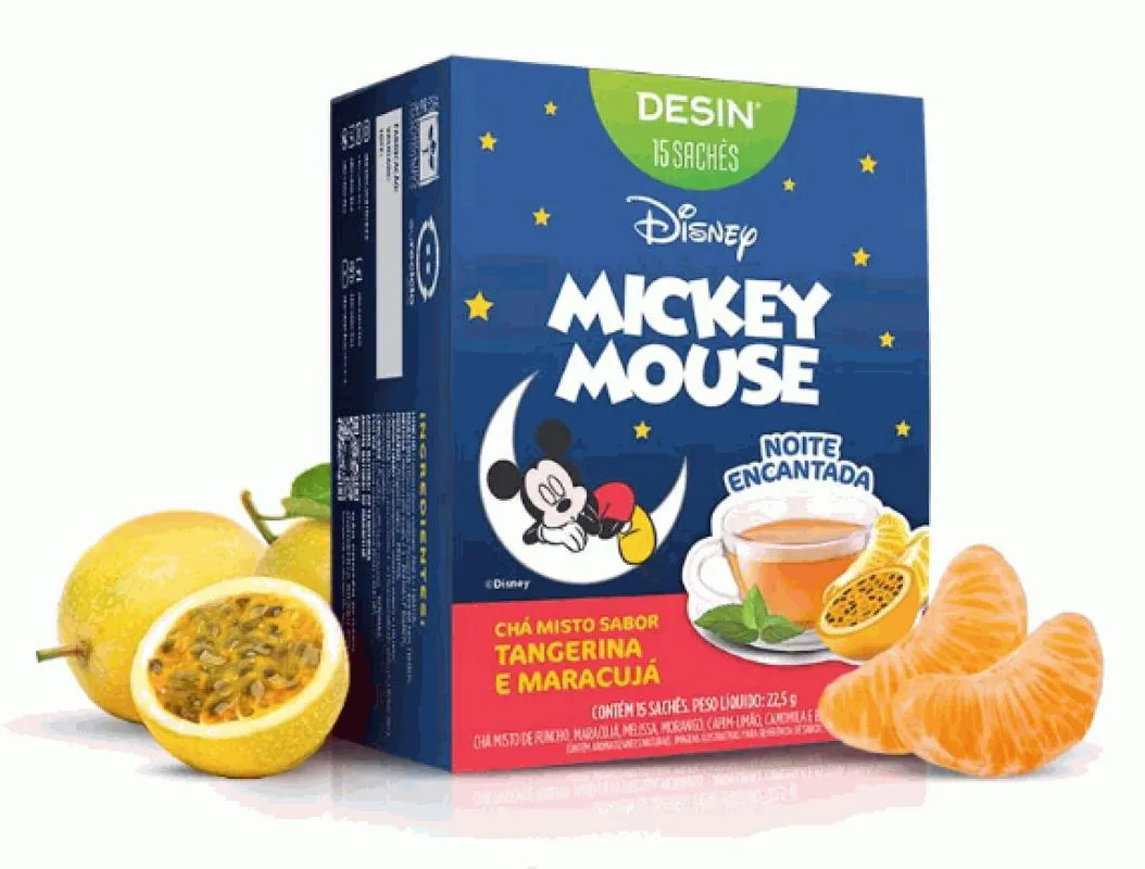 Desinchá Disney (10 Sachês) - Sabor: Tangerina E Maracujá
