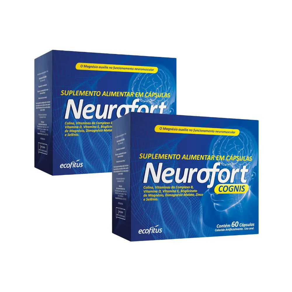 Kit 2 Neurofort Cognis - 60 cápsulas - Ecofitus