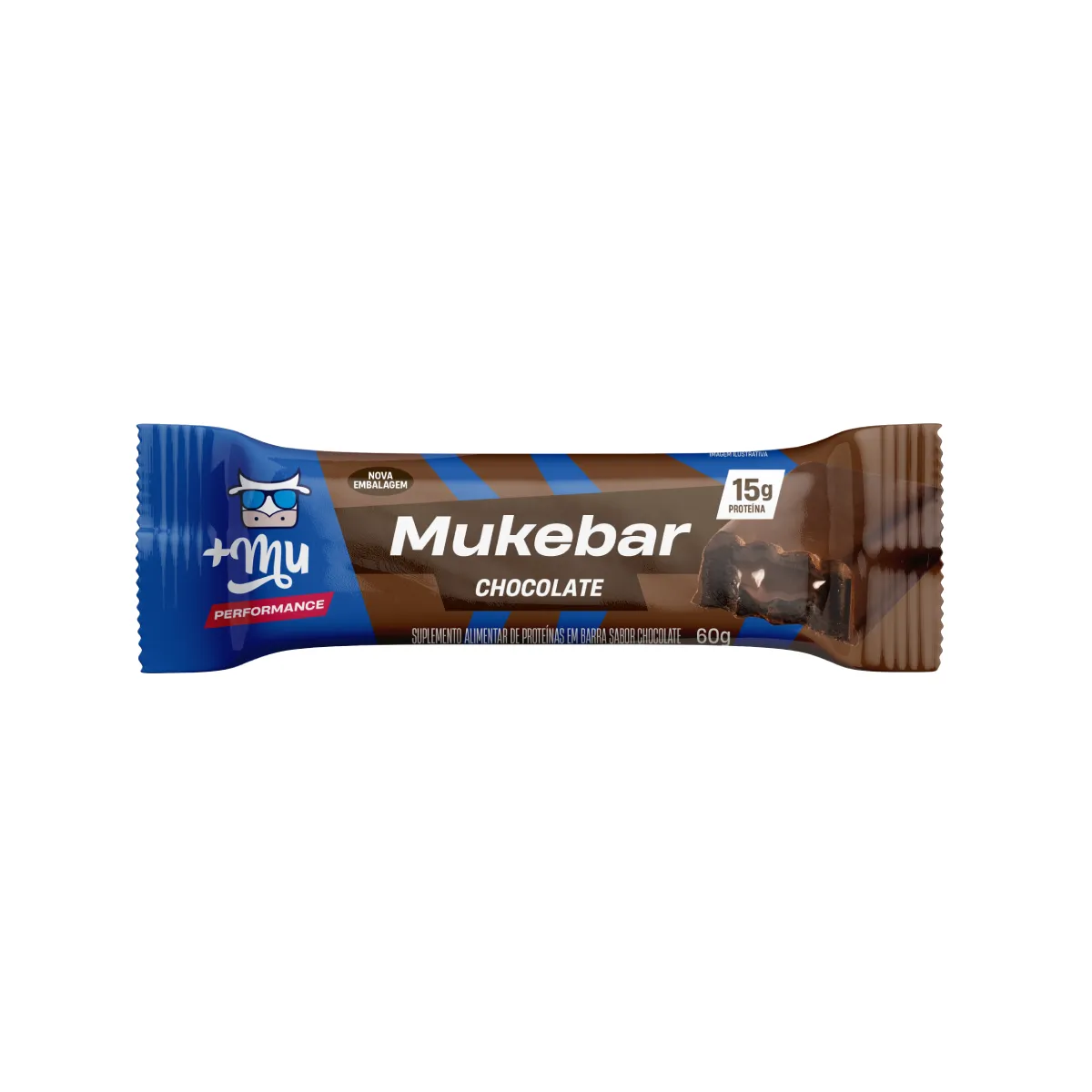 Barra de Proteína Mukebar +Mu Performance Chocolate 60g
