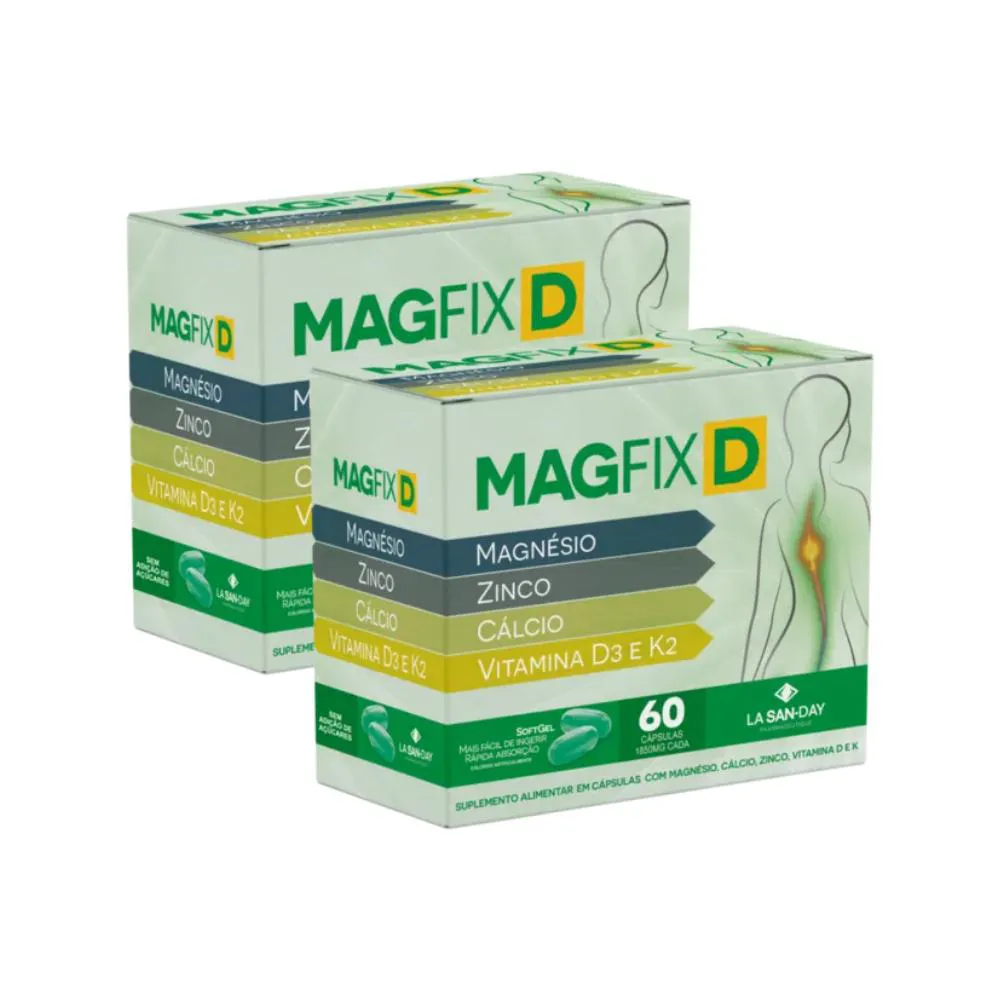 Kit 2 Magfix D - 60 cápsulas - La San-day