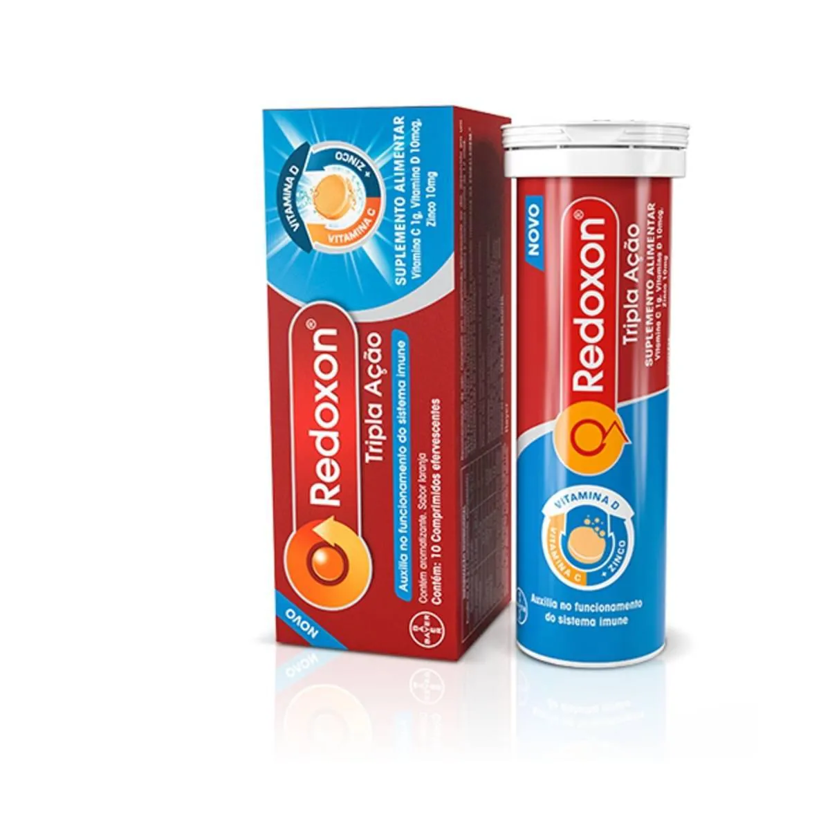 Vitamina C D e Zinco Tripla Ação C/10 Efervescentes Redoxon