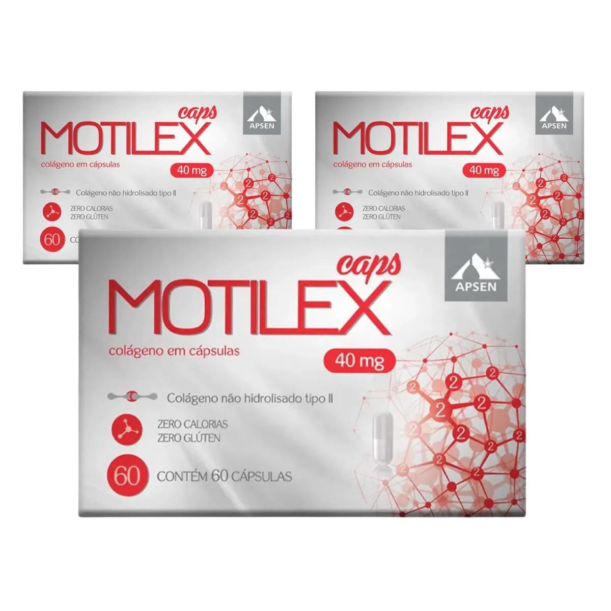 Kit 3 Suplemento Vitamina Motilex Caps 40mg 60 Cps – Apsen