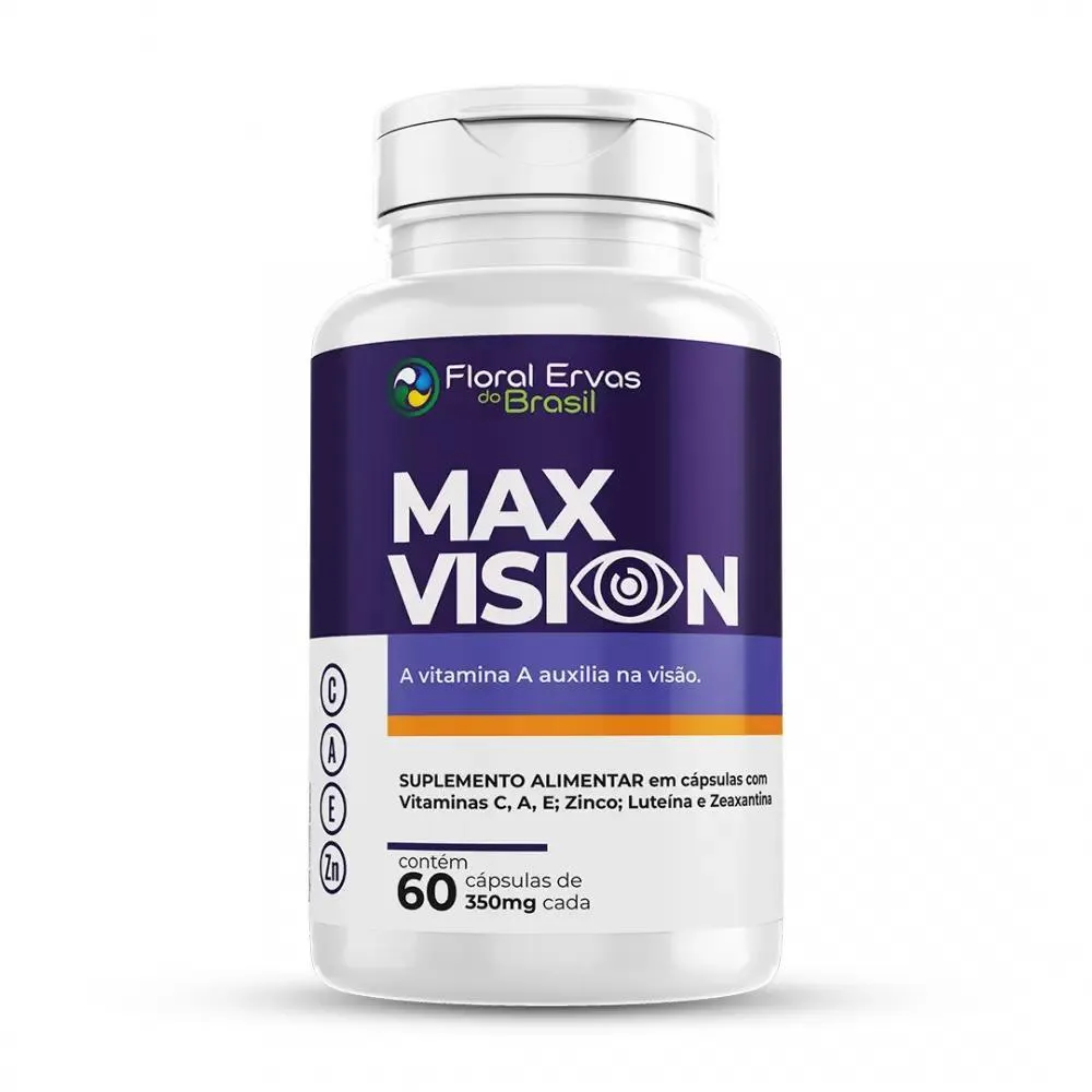 Max Vision 60 Cápsulas Luteína Zeaxantina Vitamina A C E Zn