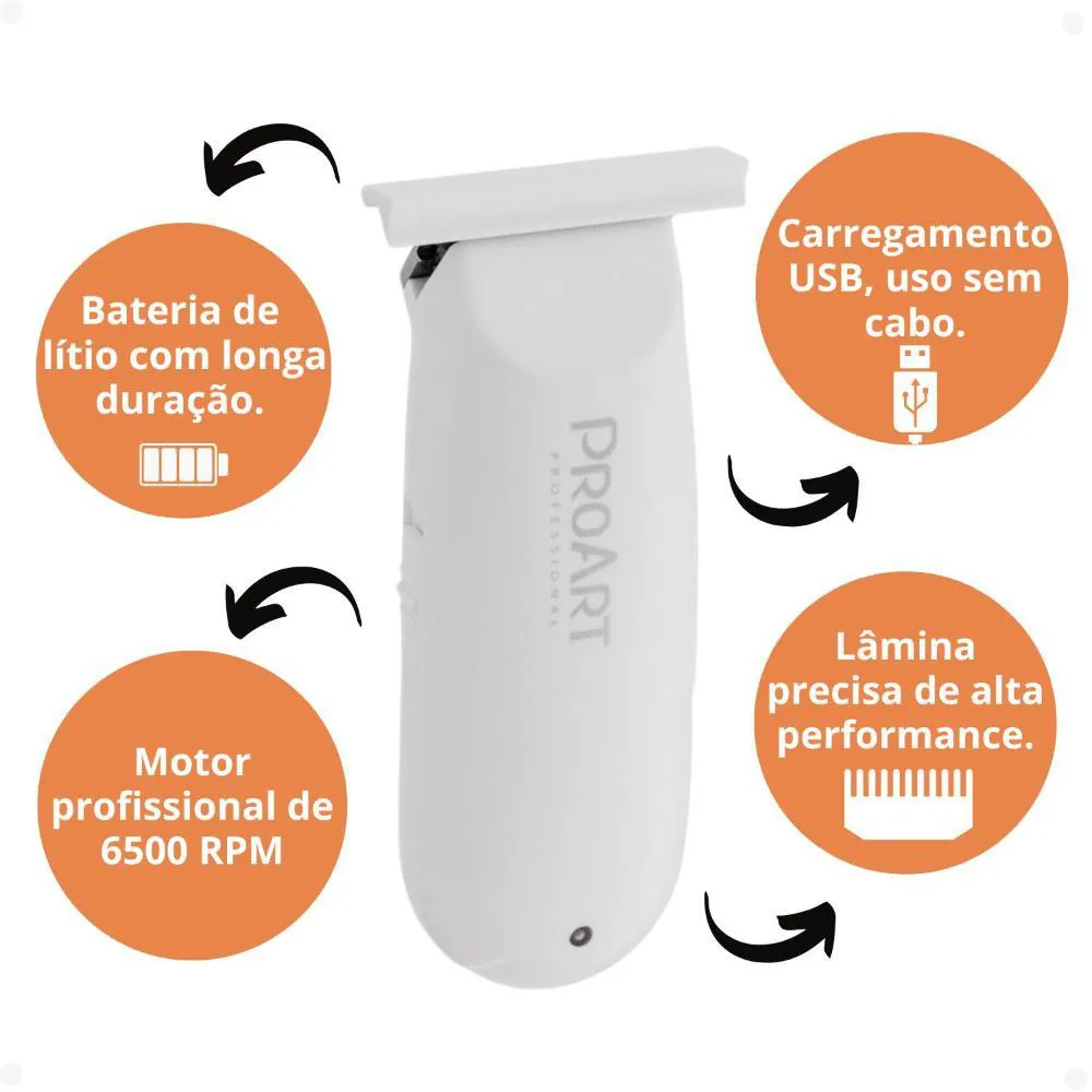 Máquina de Acabamento Proart Probarber Branca Mas01b