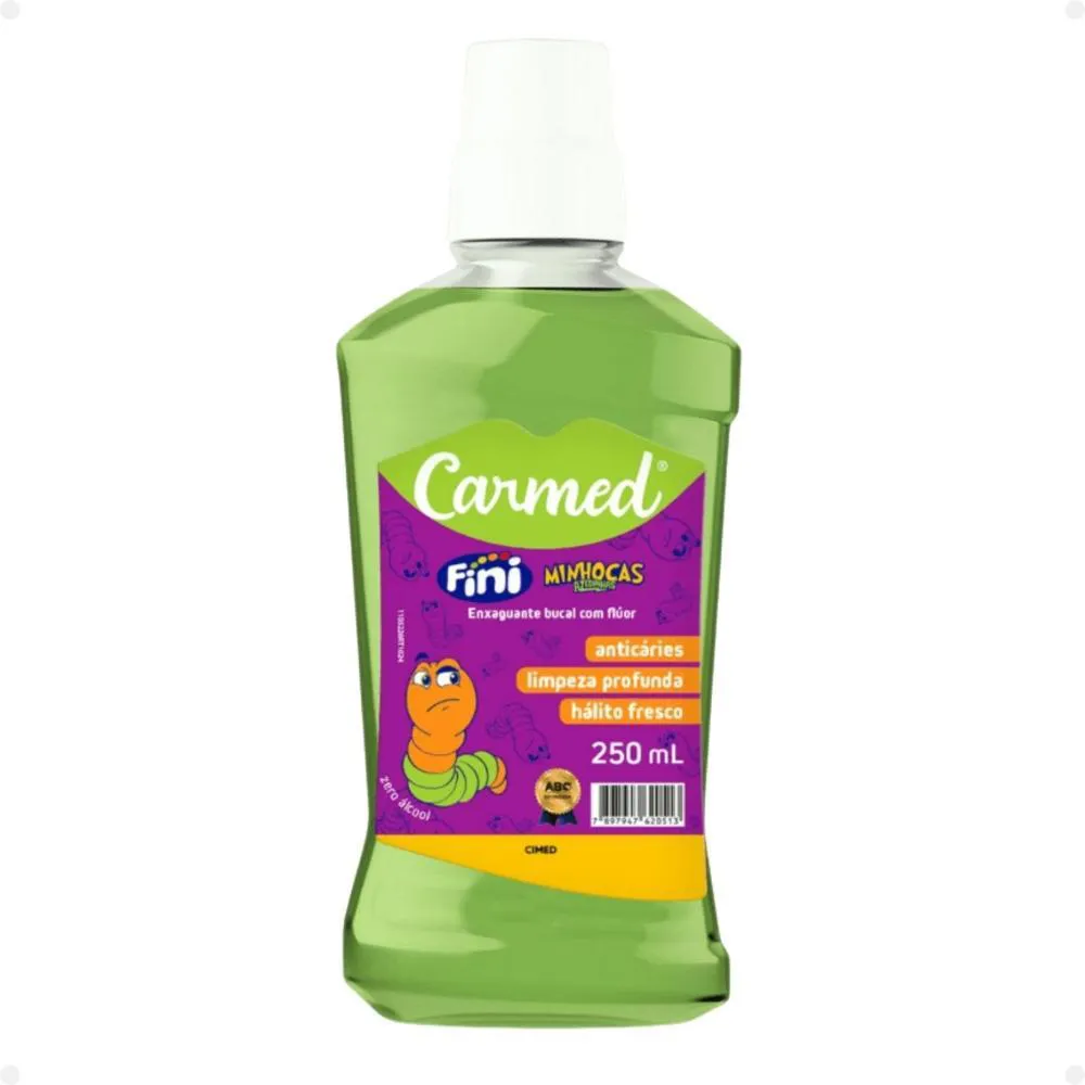 Kit Carmed Fini Minhocas Azedinhas: Gel Dental 70g e Enxaguante Bucal 250ml