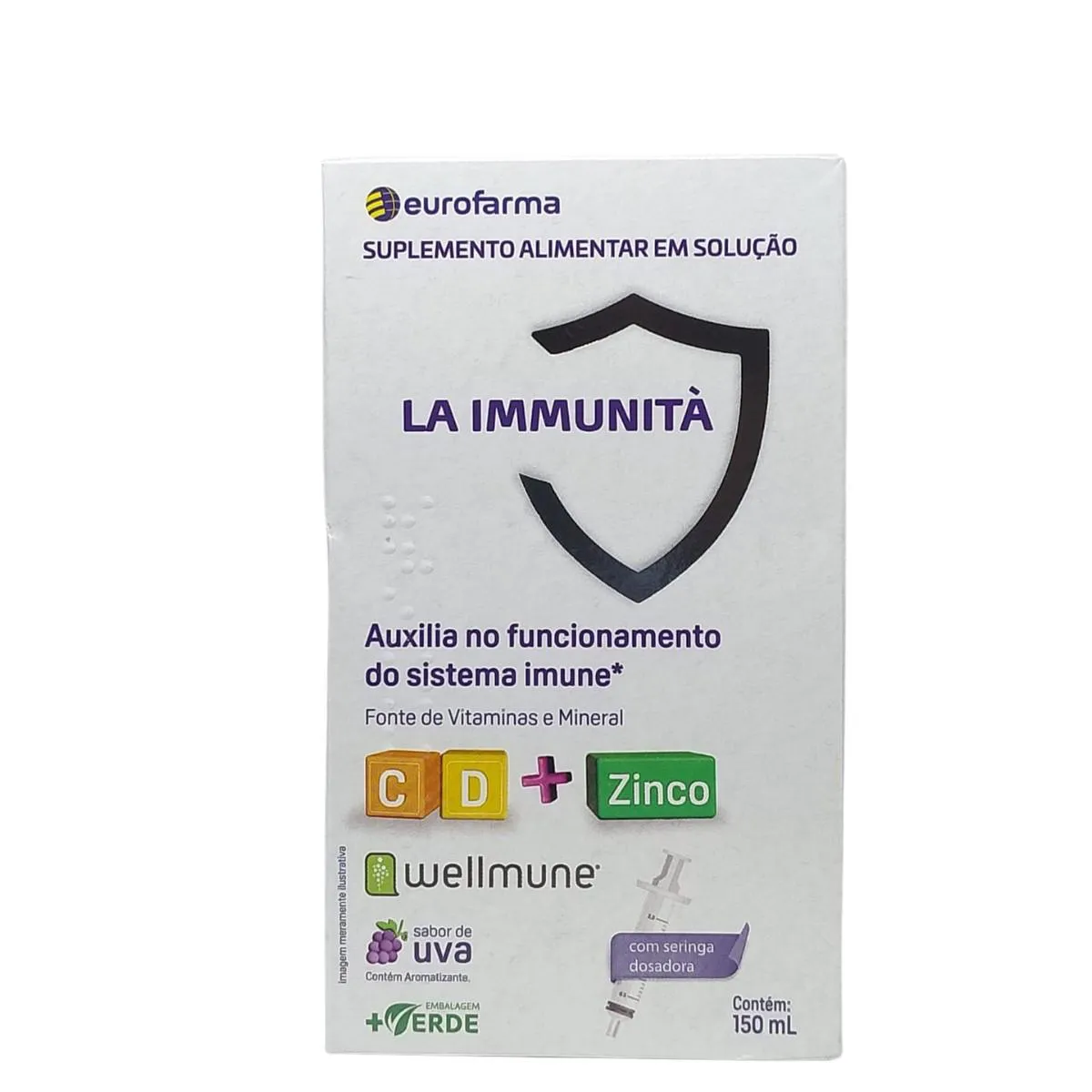Suplemento Alimentar La Immunità - Sabor Uva - 150Ml