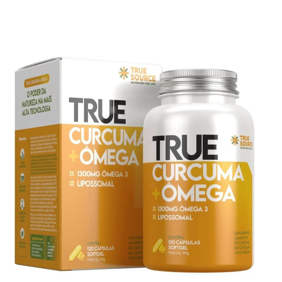 True Curcuma + Ômega (120 Softgels) - Padrão: Único