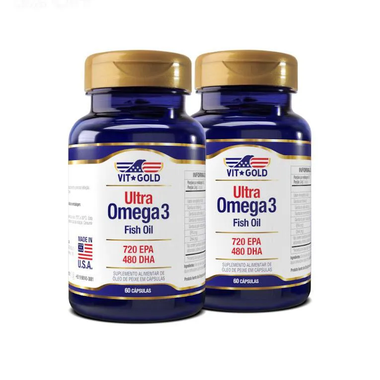 Ultra Ômega3 1250mg 720 EPA/480 DHA Vitgold Kit 2x 60 Cápsulas