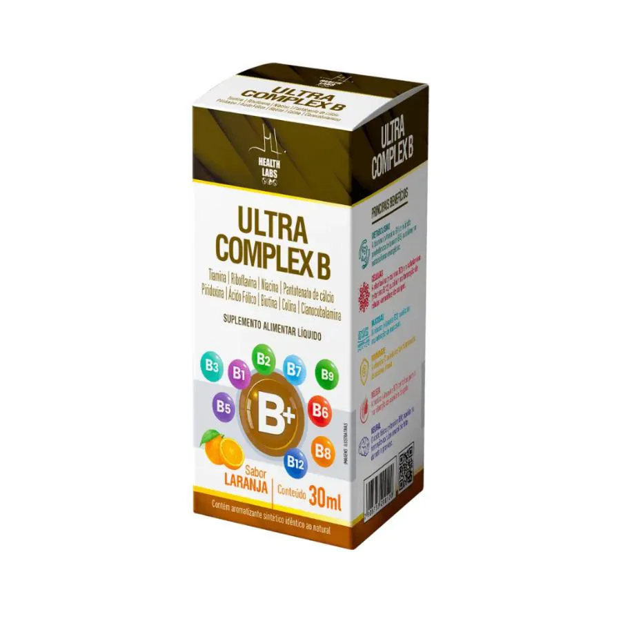 Ultra Complexo B Adulto 30ml Laranja - Health Labs