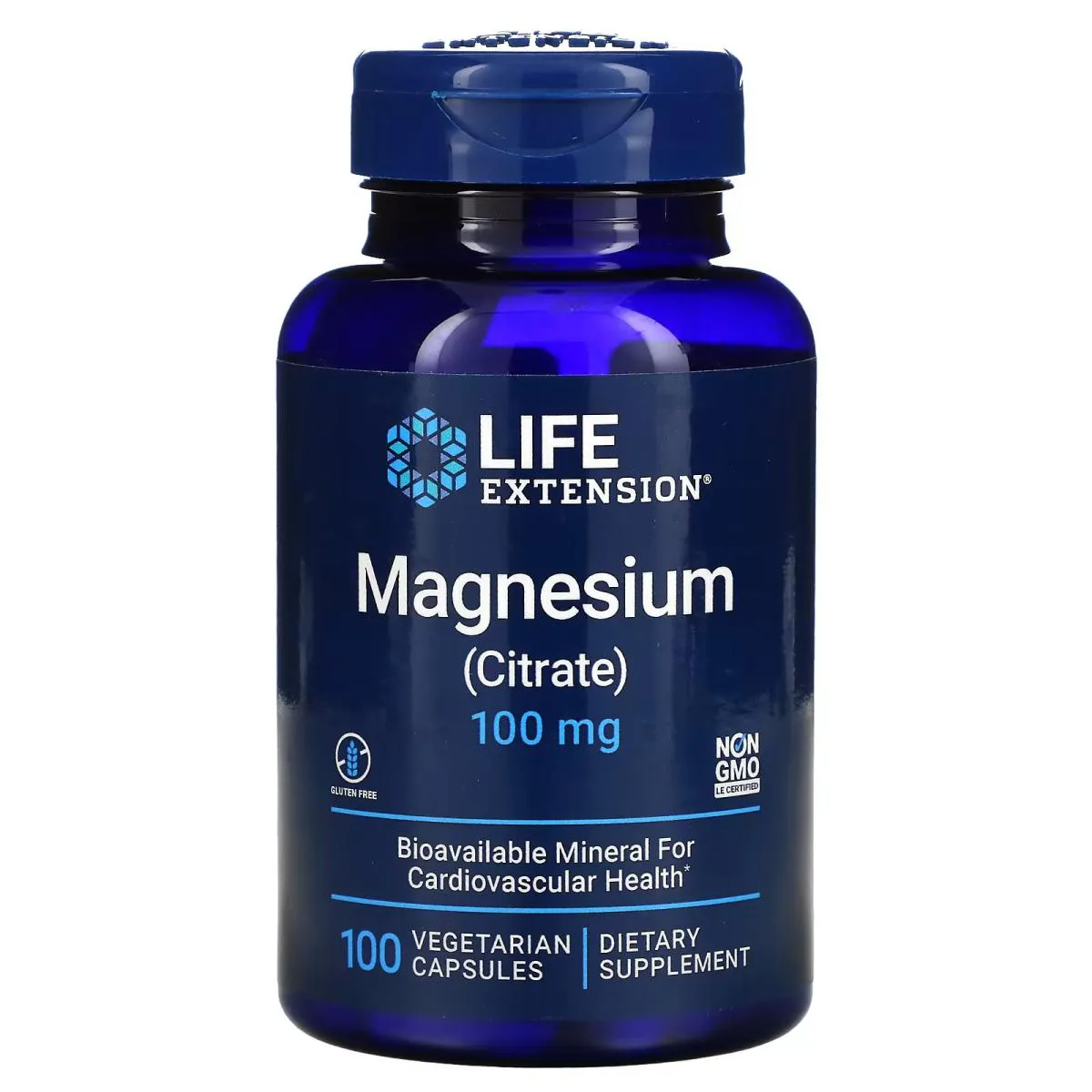 Magnesio Citrato 100mg 100 Capsulas Vegetariana - Life Extension